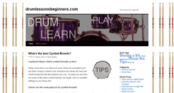 Desktop Screenshot of drumlessonsbeginners.com